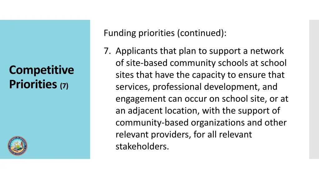funding priorities continued 4