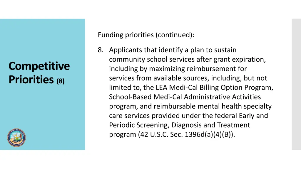 funding priorities continued 5