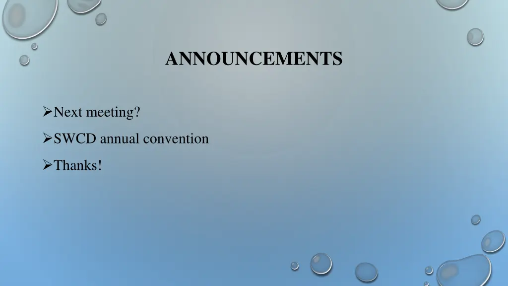 announcements