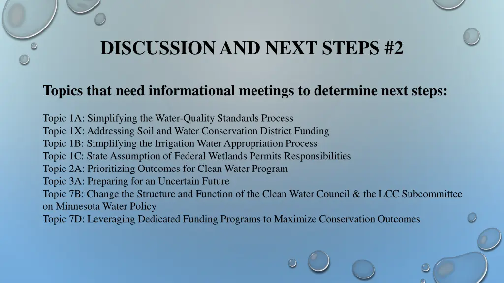 discussion and next steps 2