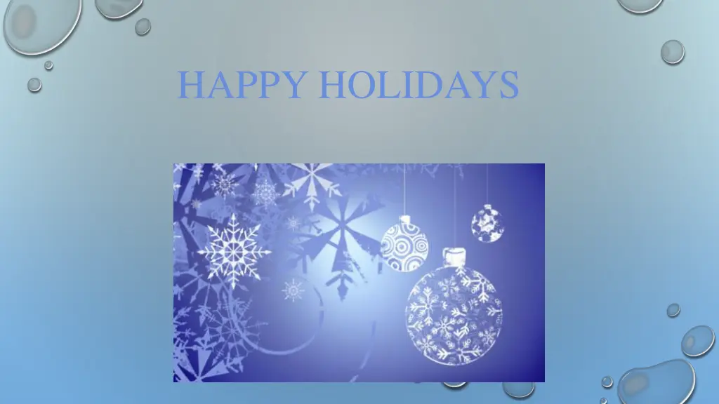 happy holidays