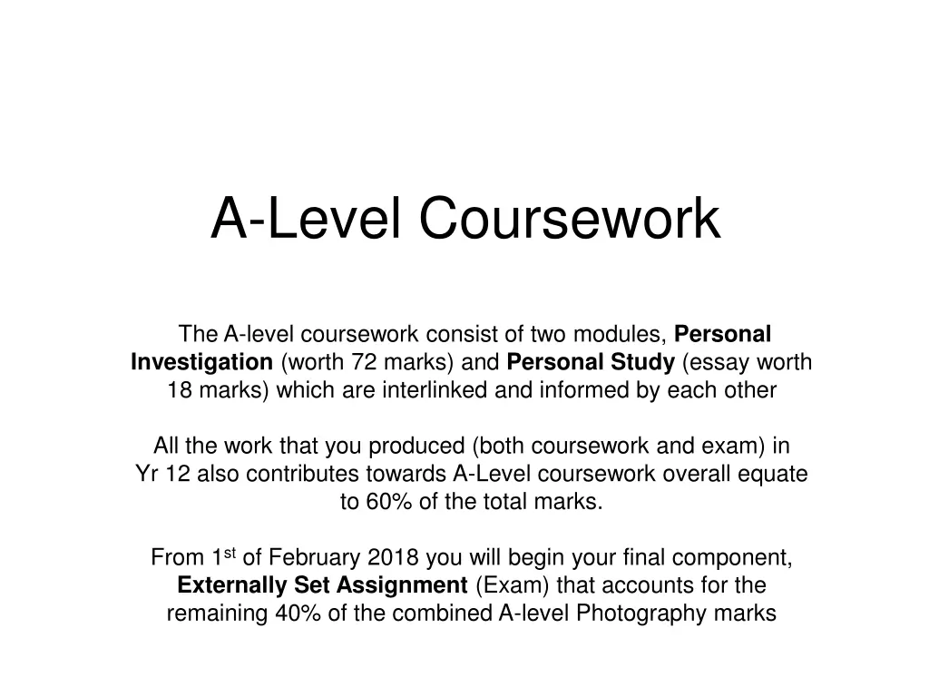 a level coursework