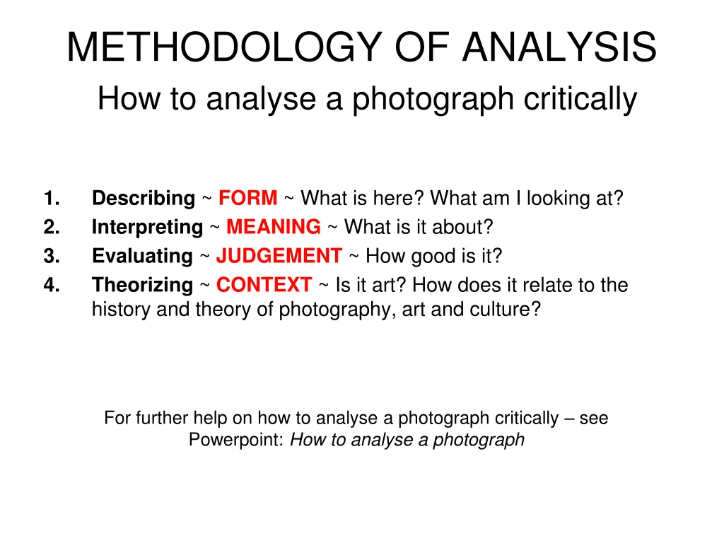 methodology of analysis how to analyse