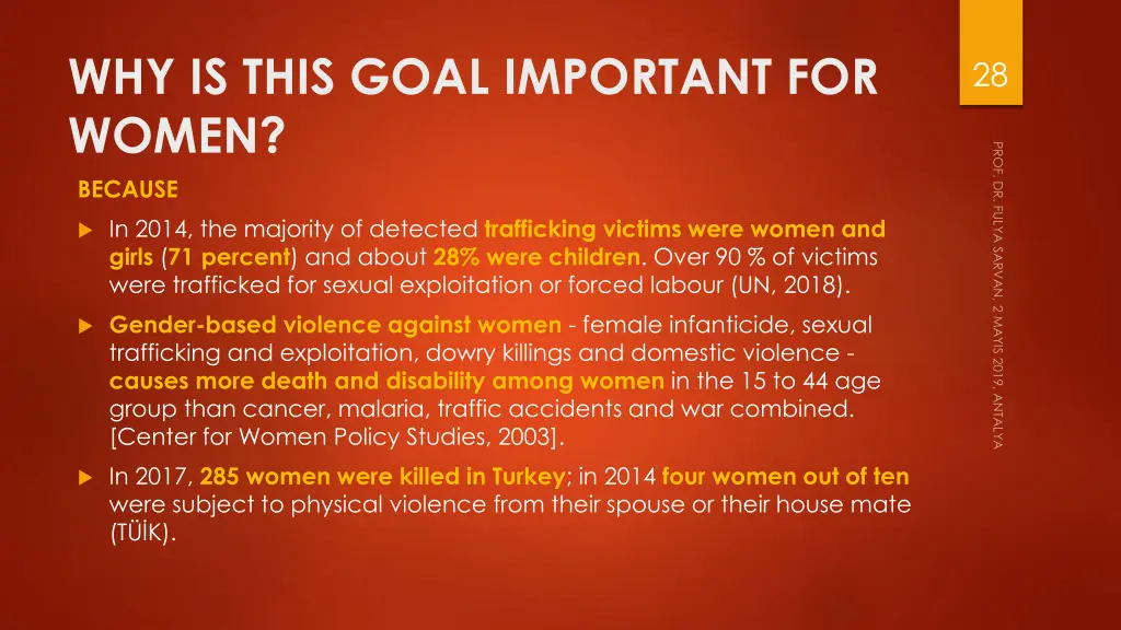why is this goal important for women because 5