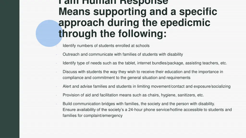 i am human response means supporting