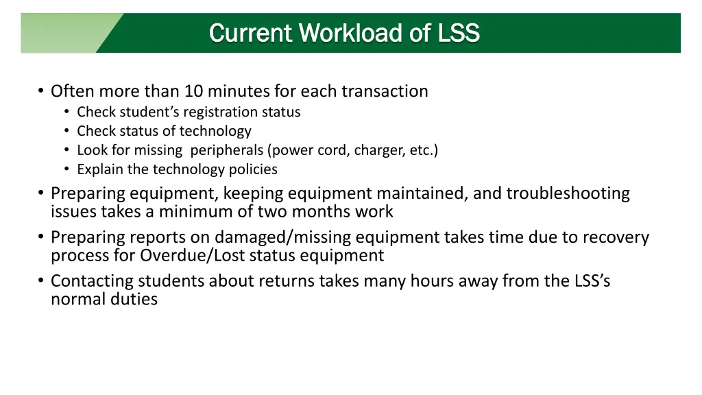 current workload of lss current workload of lss