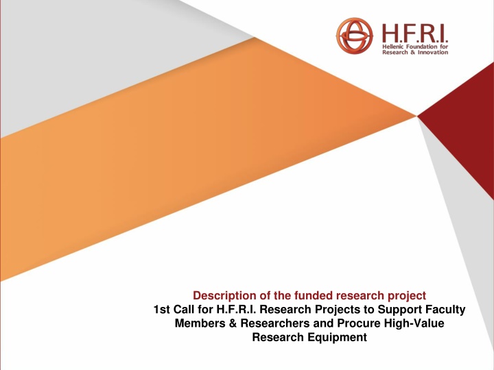 description of the funded research project