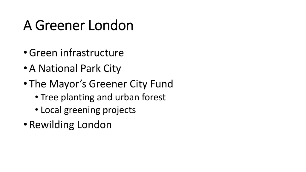 a greener london a greener london