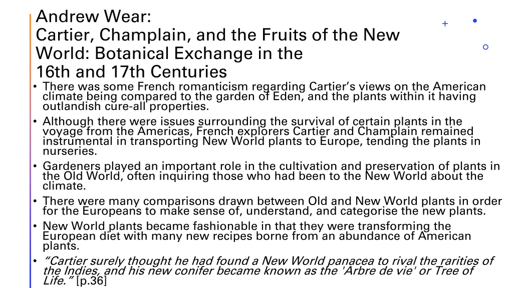 andrew wear cartier champlain and the fruits