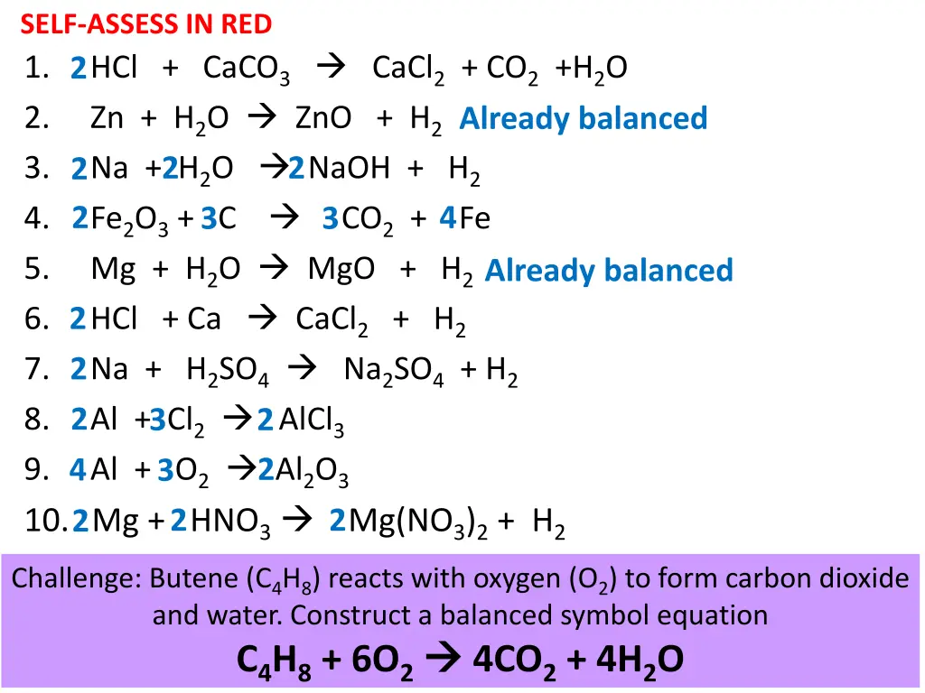 self assess in red