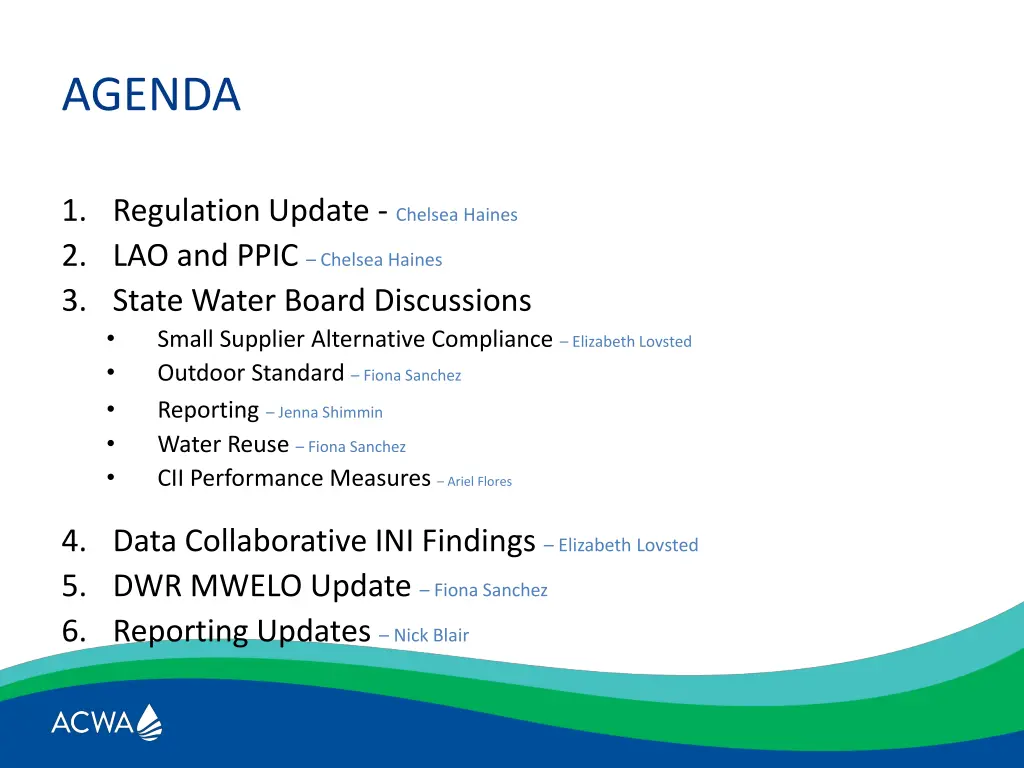 agenda