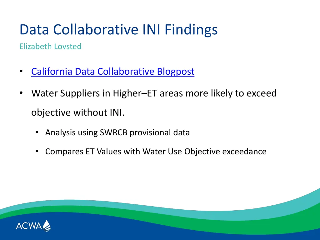 data collaborative ini findings elizabeth lovsted