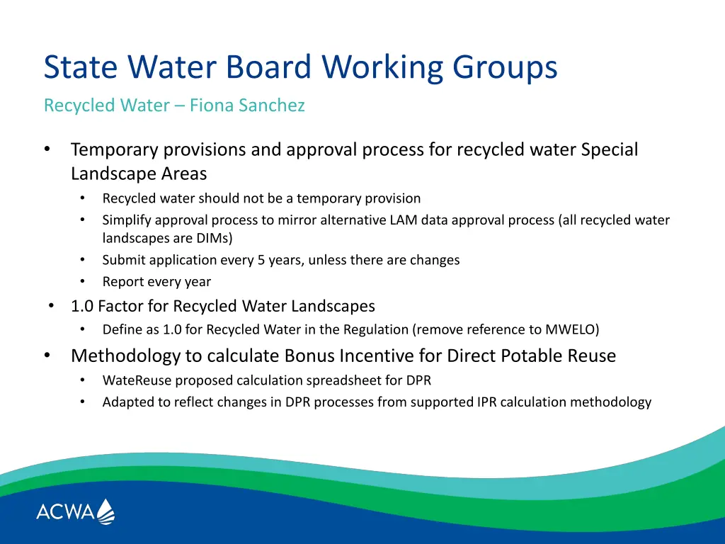 state water board working groups recycled water
