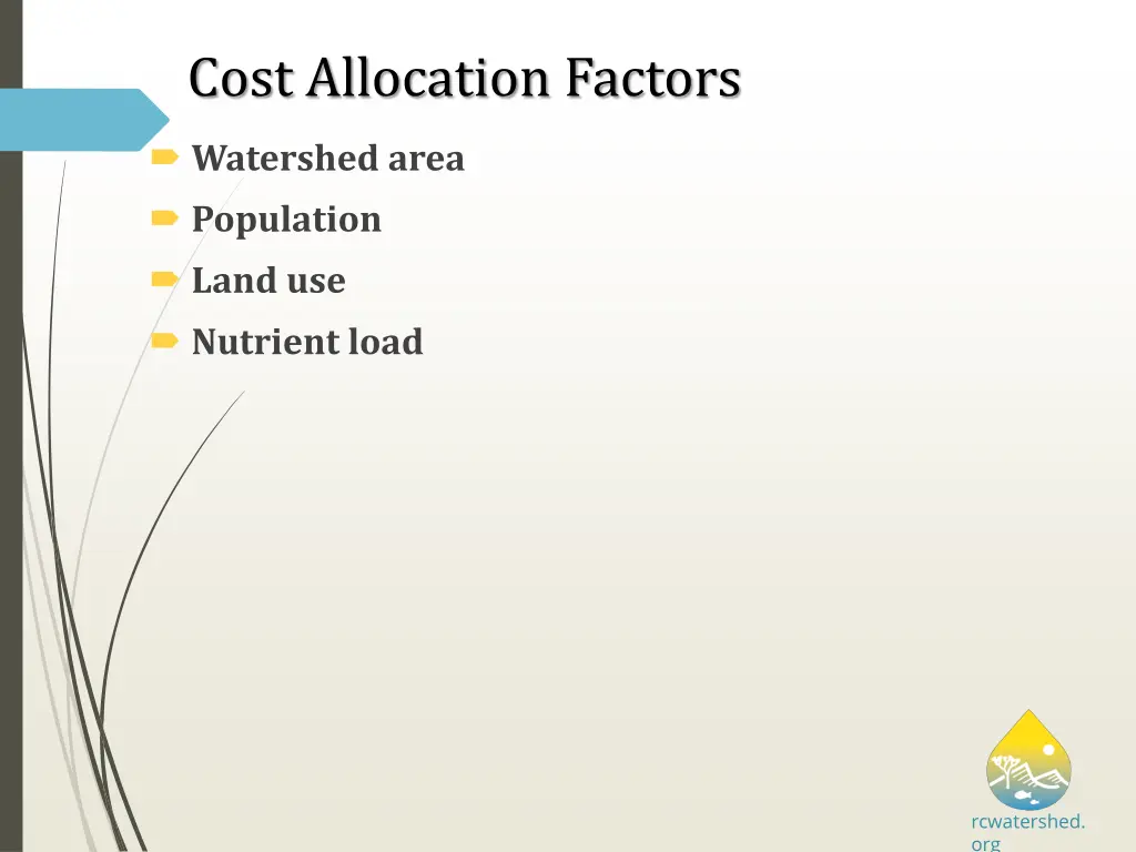 cost allocation factors