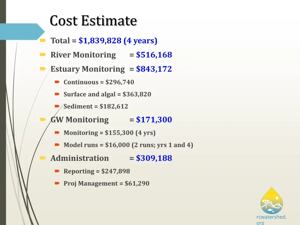 cost estimate 3