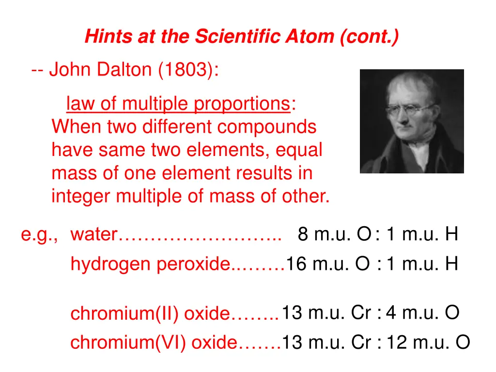 hints at the scientific atom cont