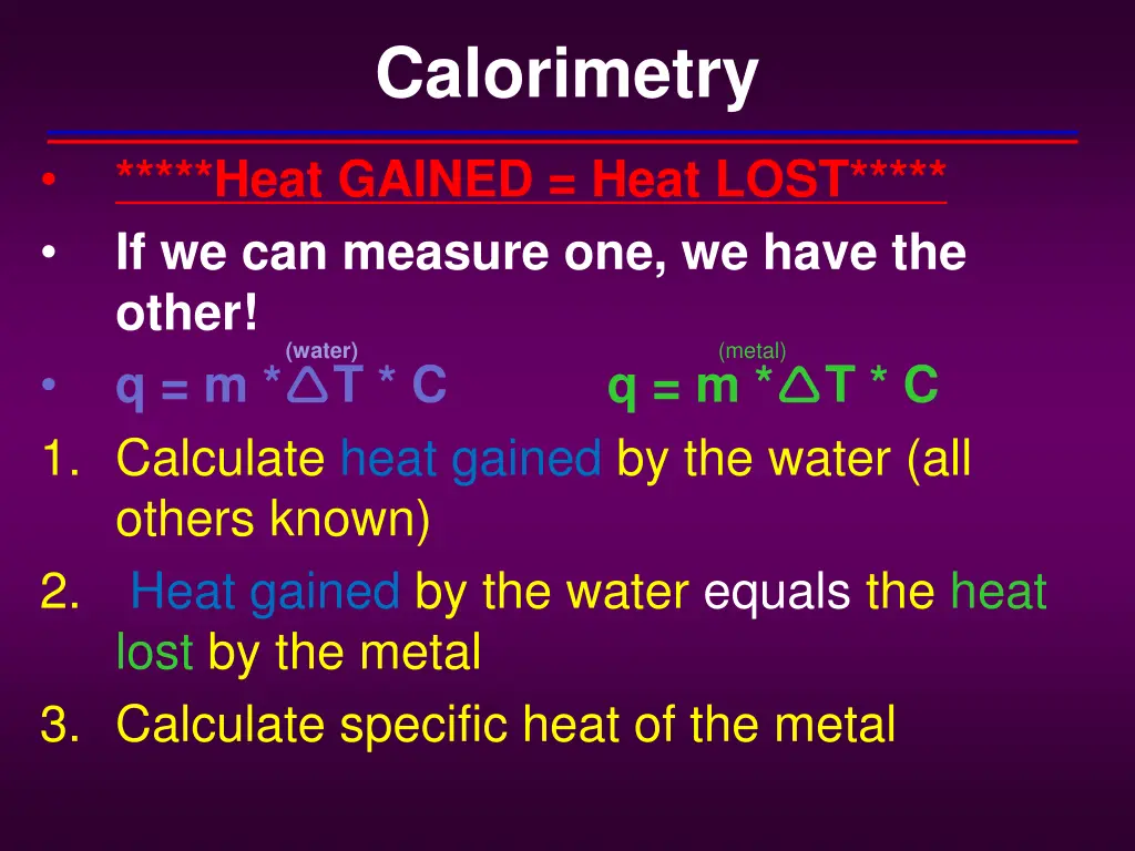 calorimetry 1