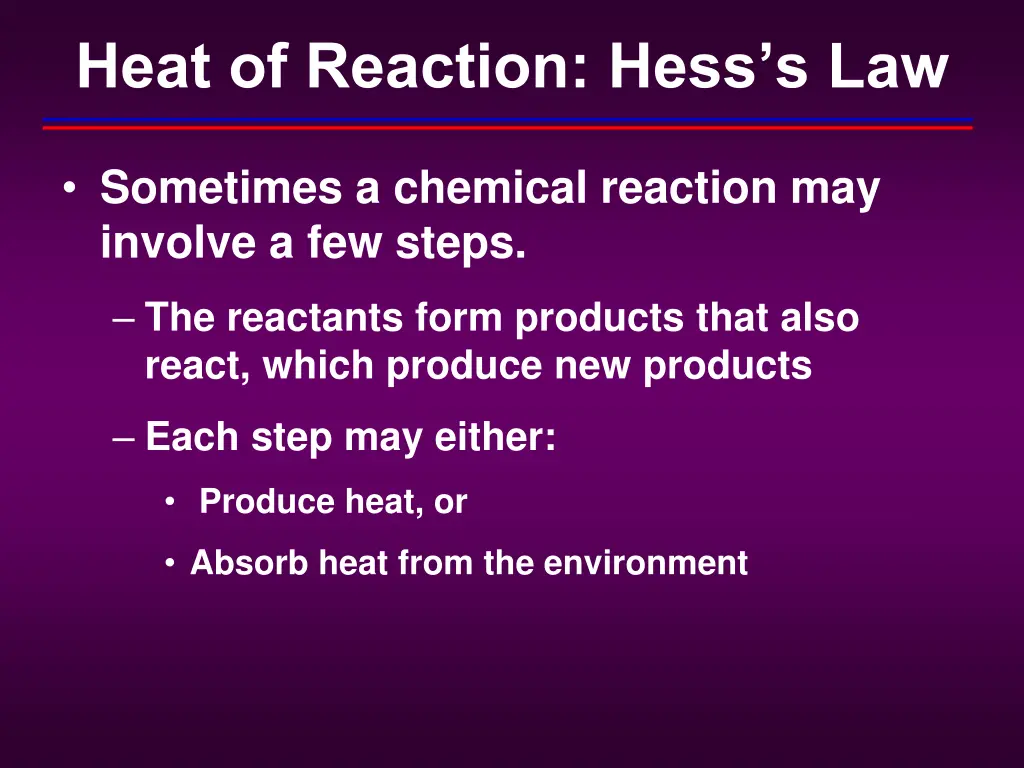 heat of reaction hess s law