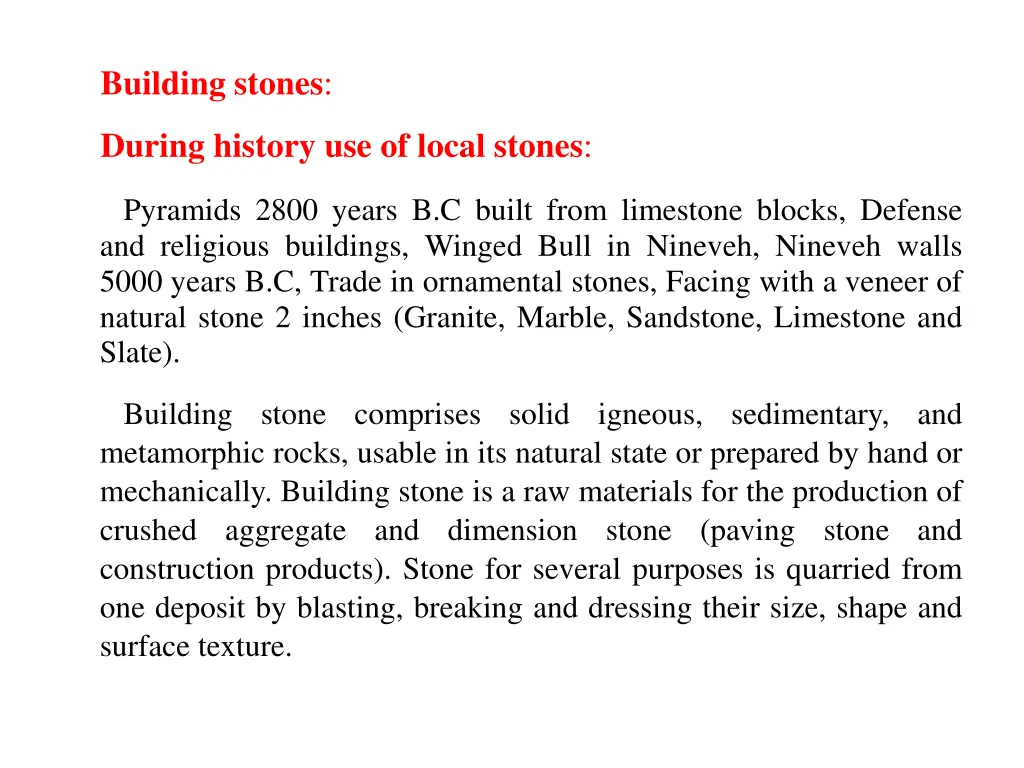 building stones