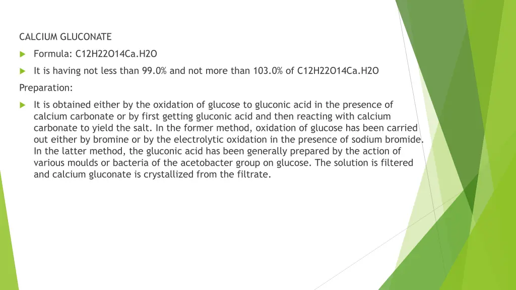 calcium gluconate