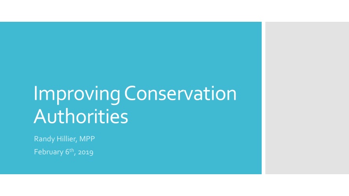 improving conservation authorities