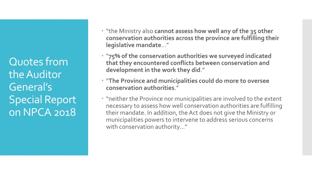 the ministry also cannot assess how well