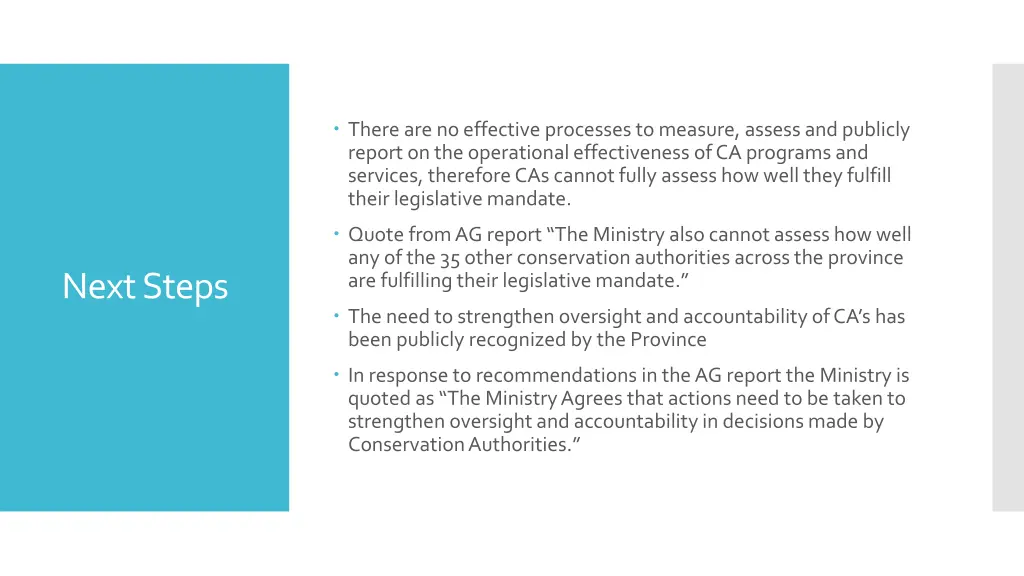 there are no effective processes to measure