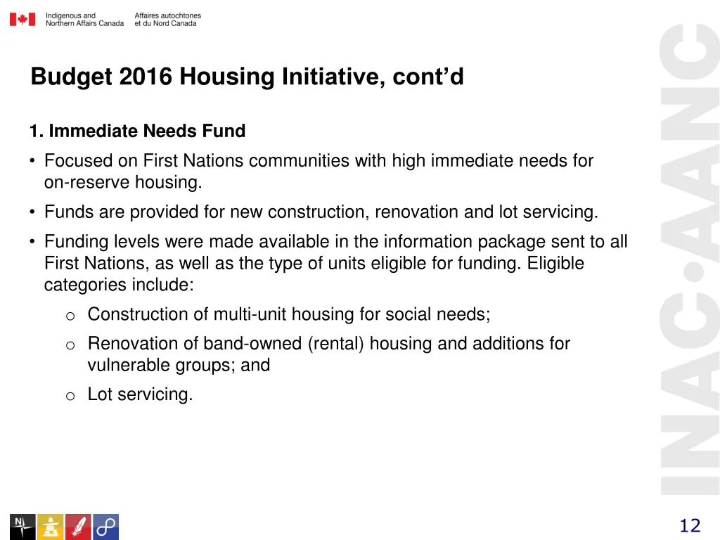budget 2016 housing initiative cont d