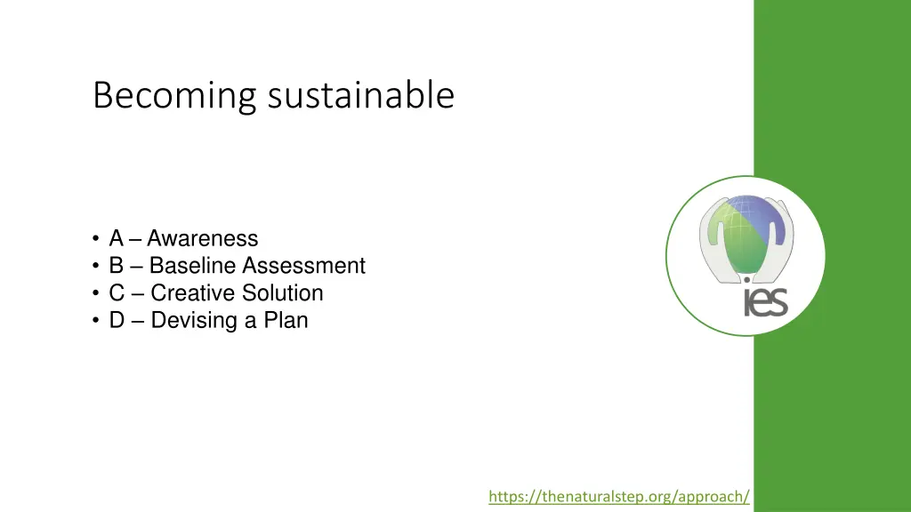 becoming sustainable