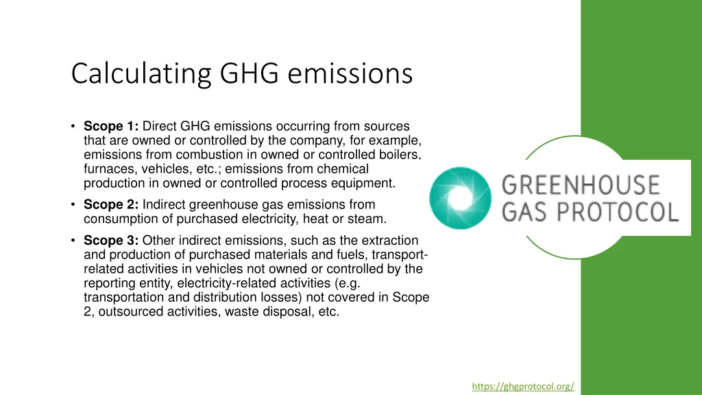 calculating ghg emissions
