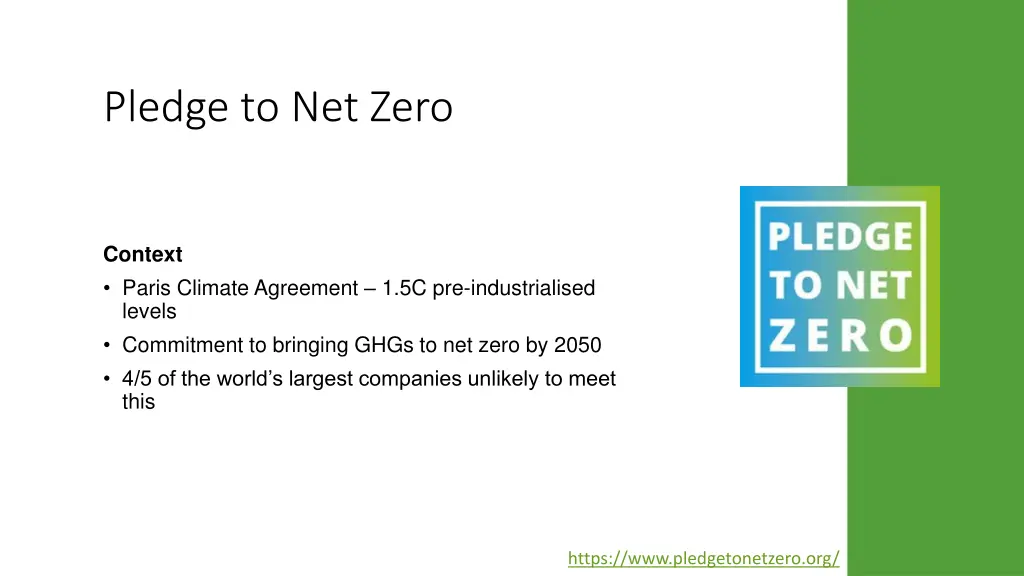 pledge to net zero
