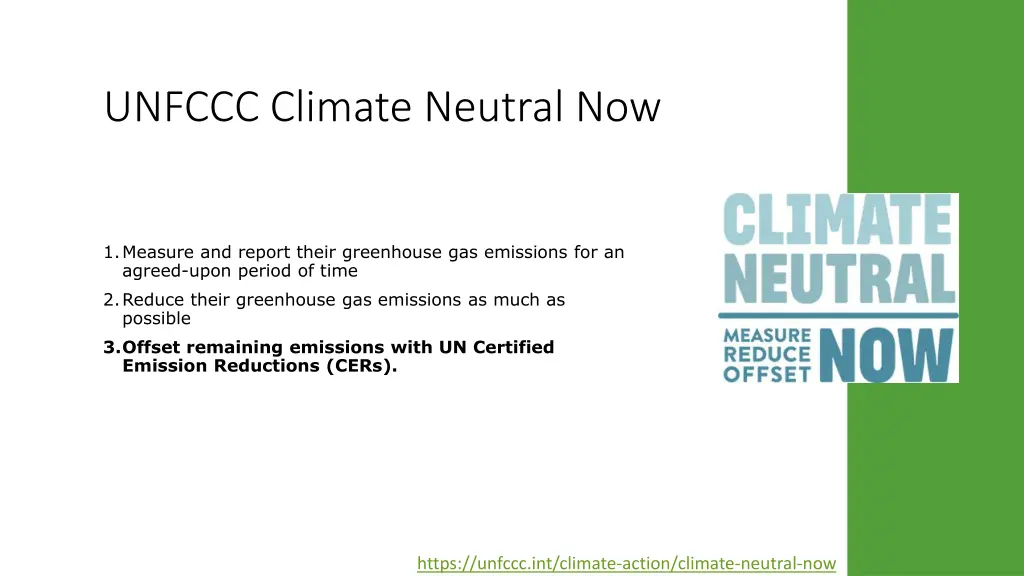 unfccc climate neutral now