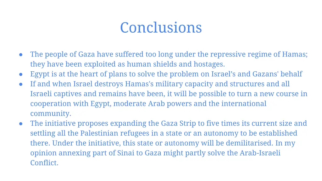 conclusions