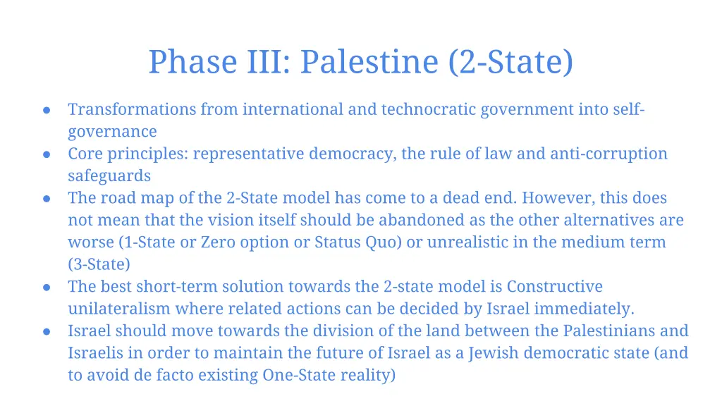 phase iii palestine 2 state