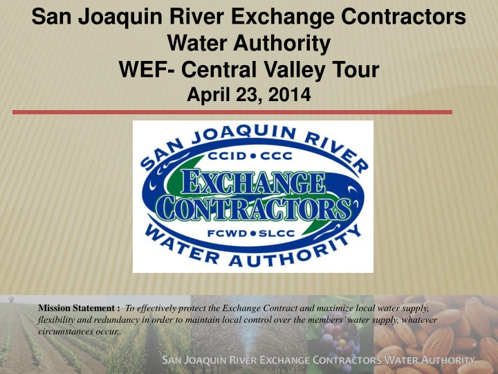 san joaquin river exchange contractors water