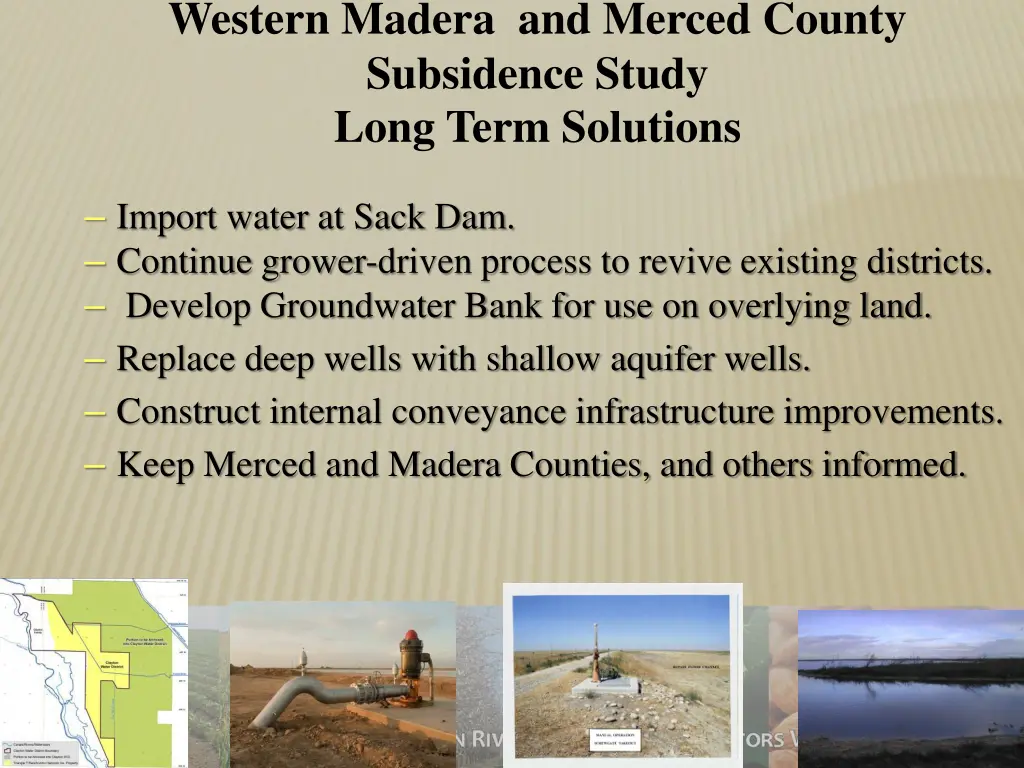 western madera and merced county subsidence study