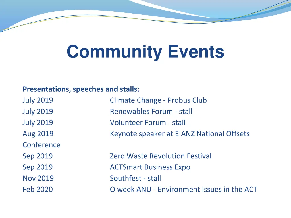 community events