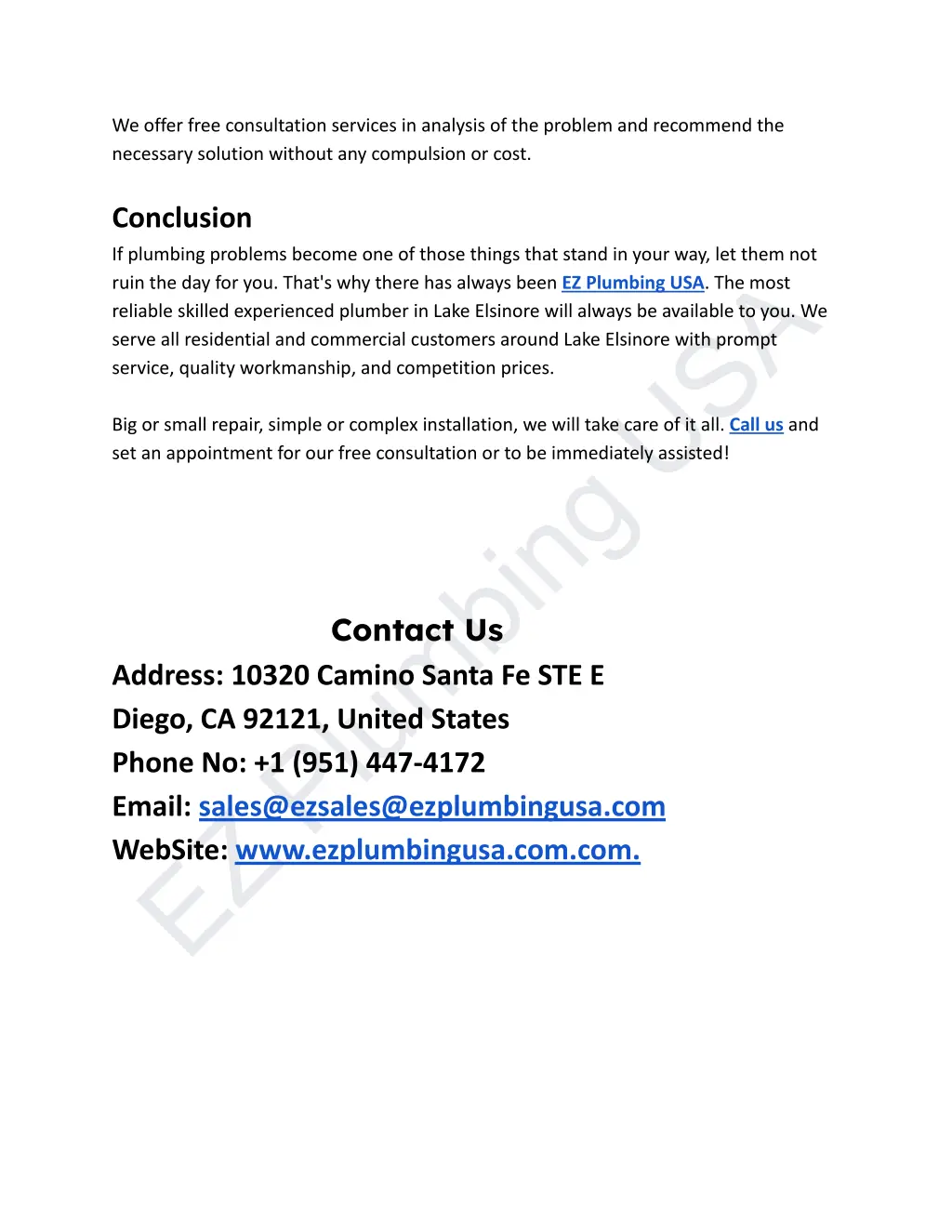 we offer free consultation services in analysis