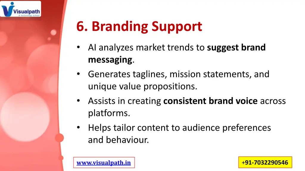 6 branding support
