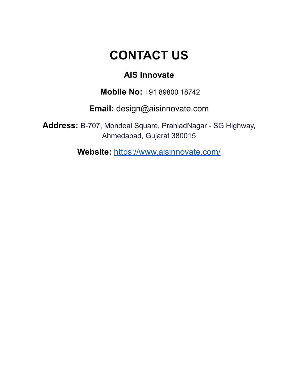 contact us