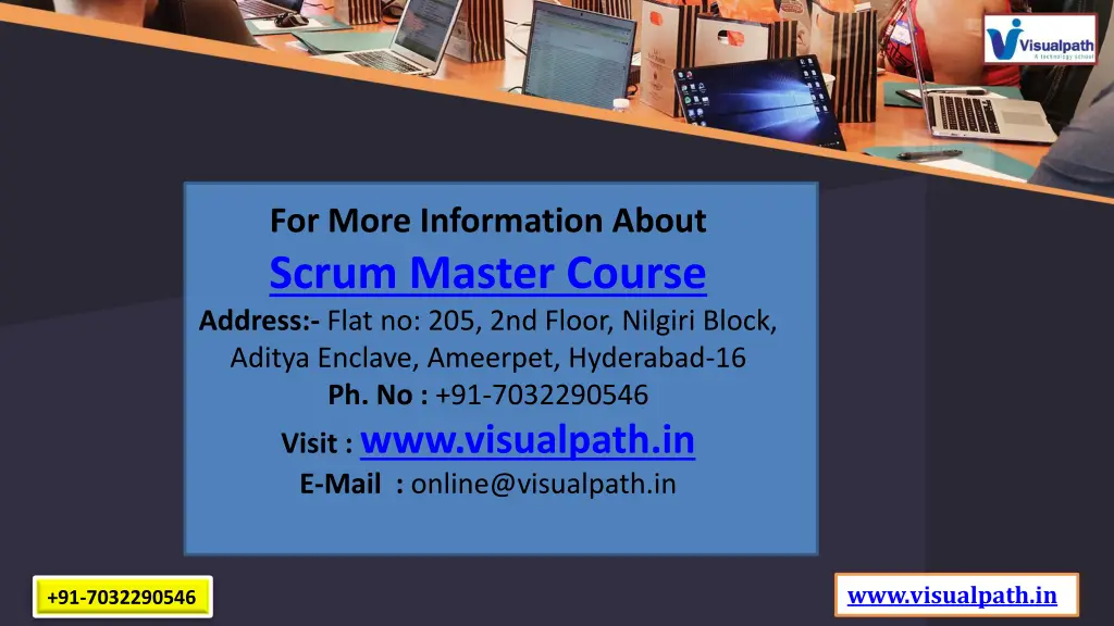 for more information about scrum master course