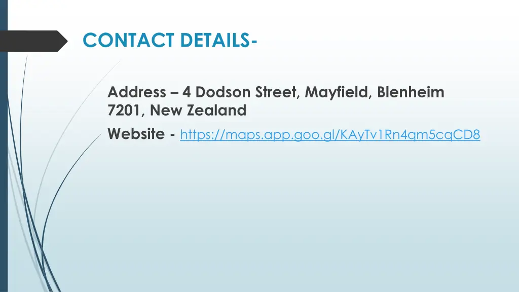 contact details
