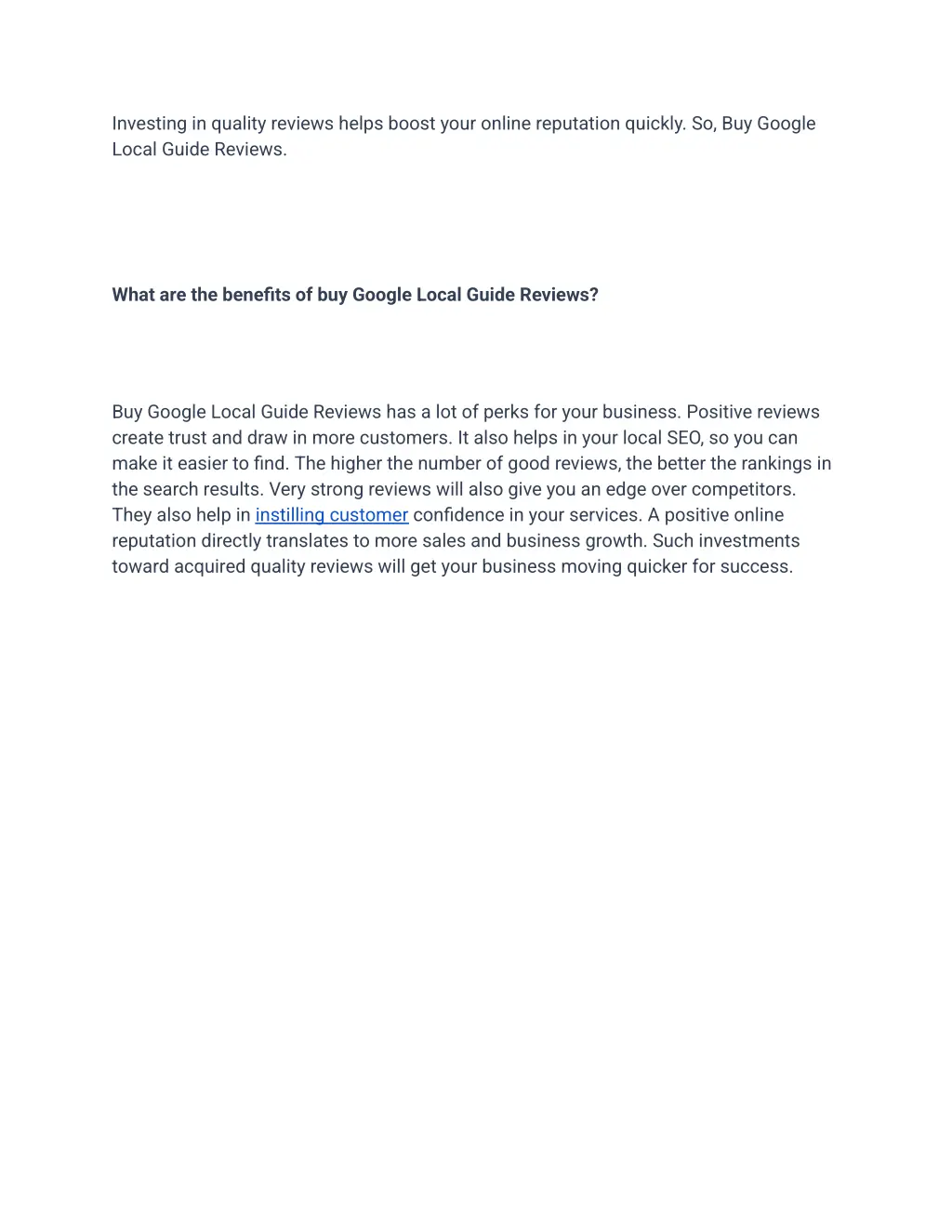 investing in quality reviews helps boost your
