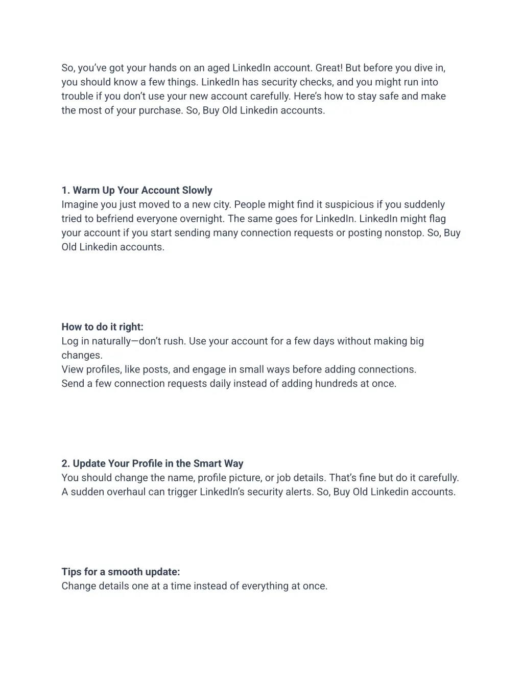 so you ve got your hands on an aged linkedin