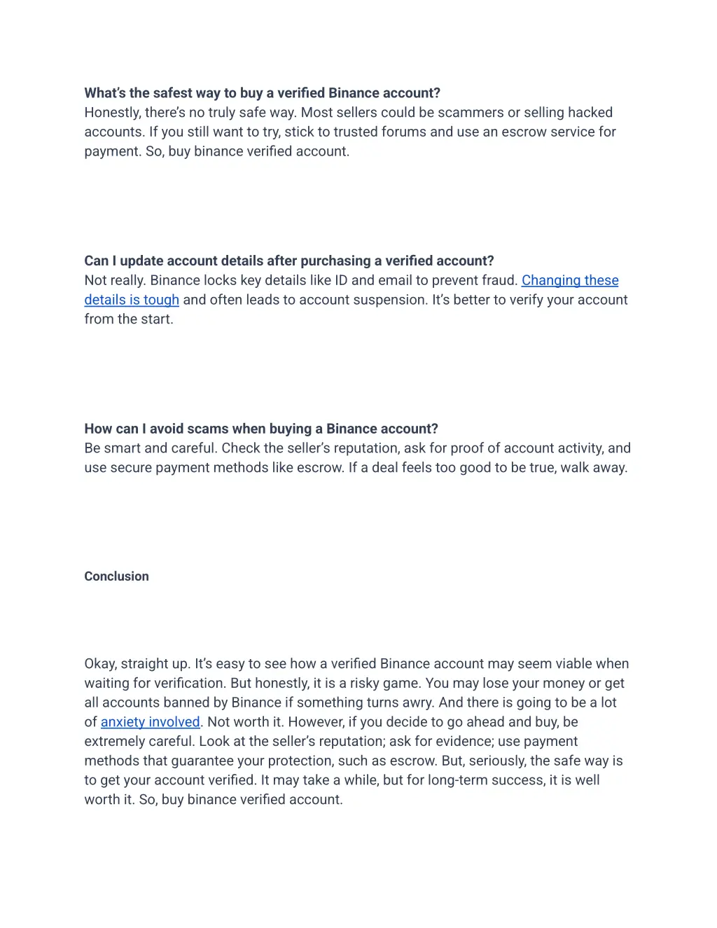 what s the safest way to buy a verified binance