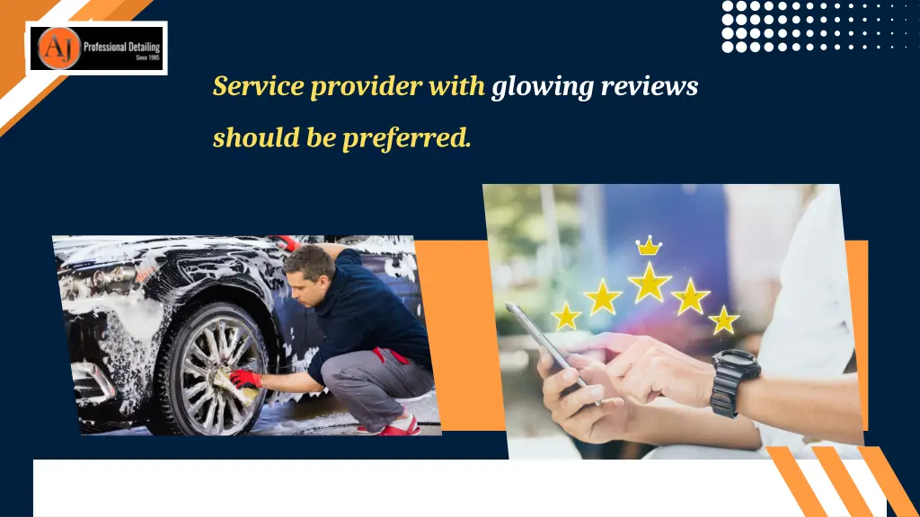 service provider with glowing reviews