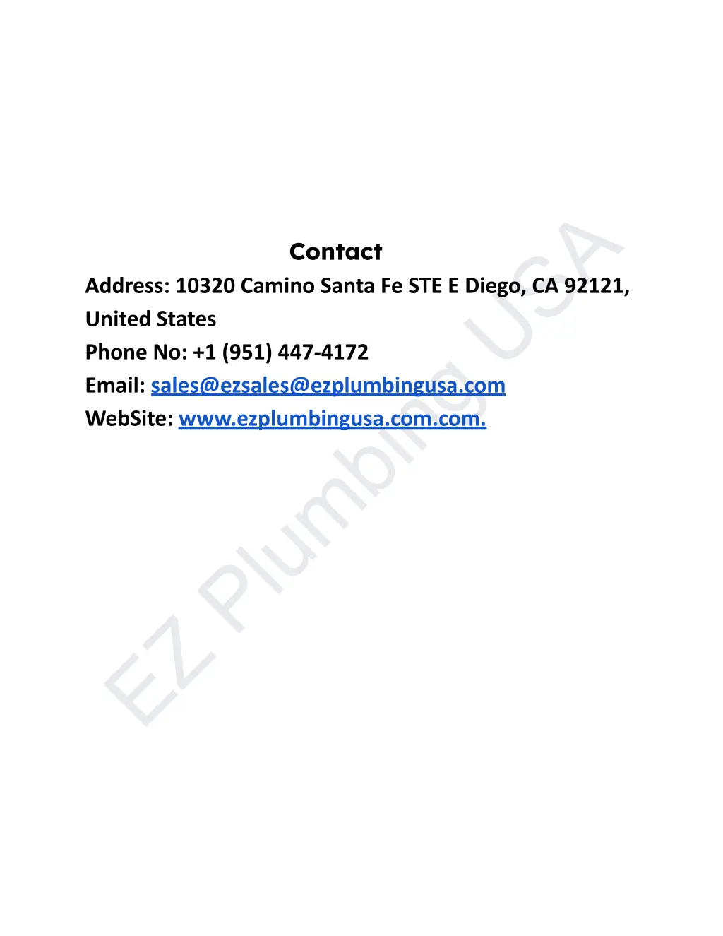contact address 10320 camino santa fe ste e diego