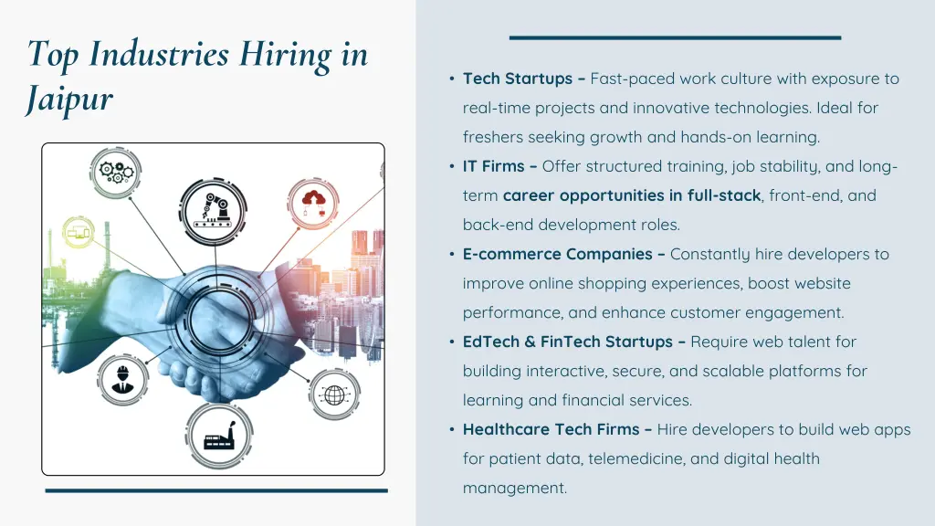 top industries hiring in jaipur