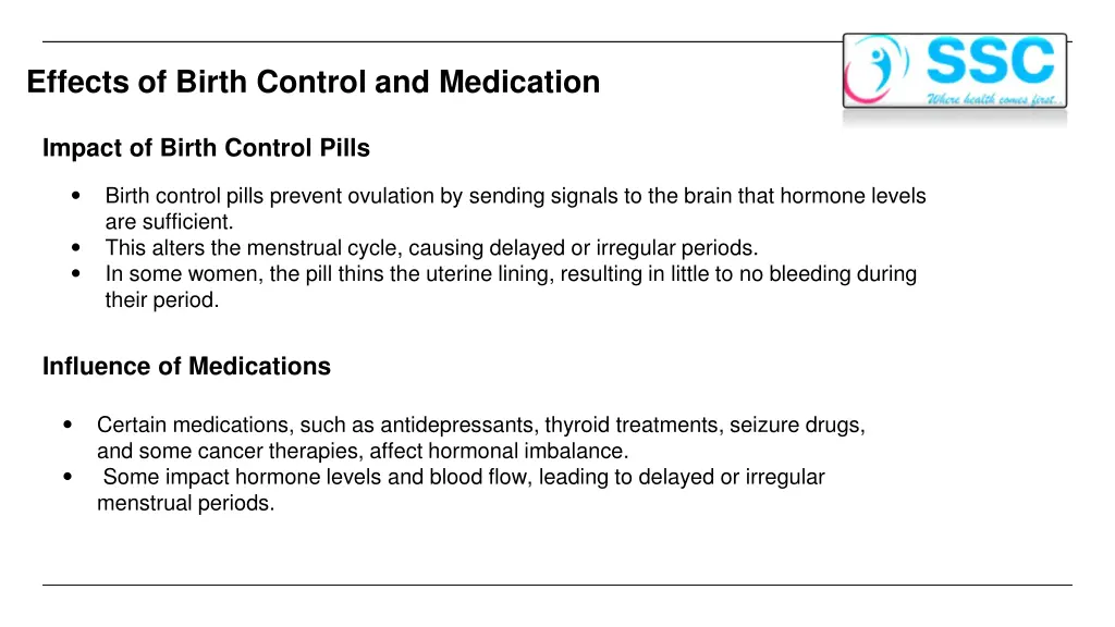 effects of birth control and medication