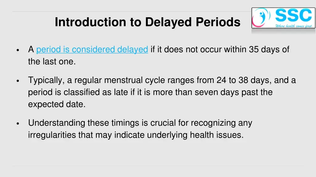 introduction to delayed periods